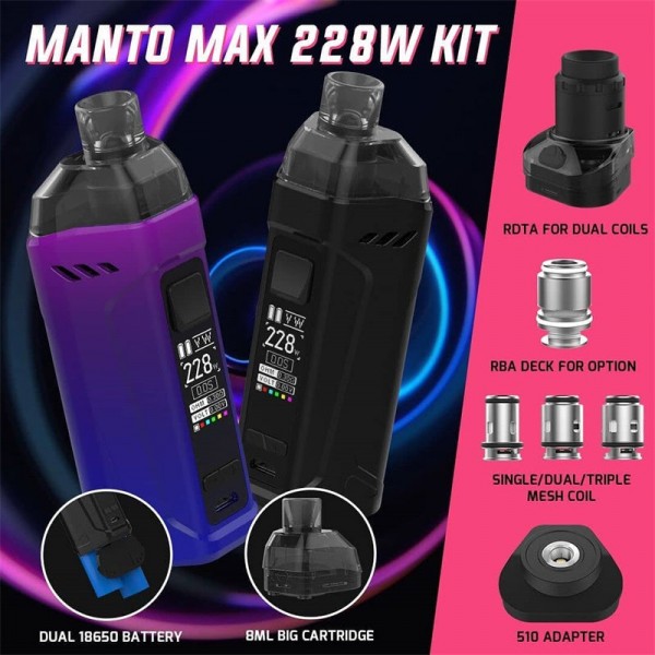 Rincoe Manto Max 228W AIO Mod Pod Kit