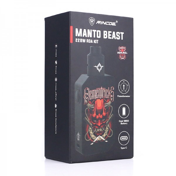 Rincoe Manto Beast 228W Starter Kit with Metis RDA