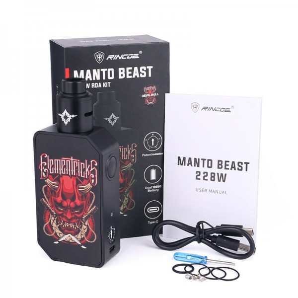 Rincoe Manto Beast 228W Starter Kit with Metis RDA