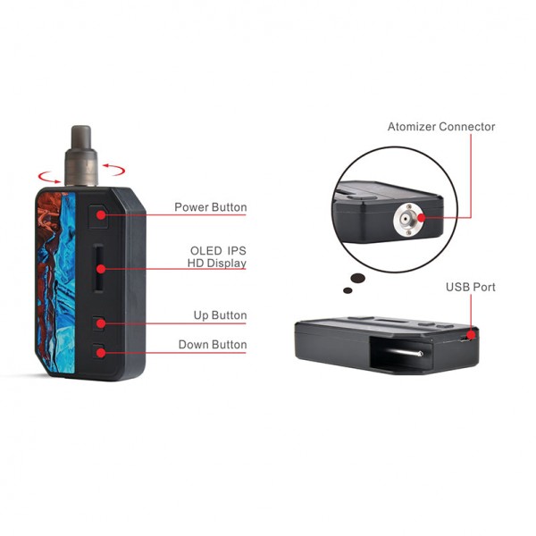 Pioneer4you IPV V3 Mini Auto-Squonk Pod System Kit 1400mah