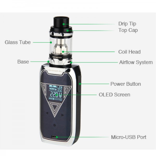 Vaporesso Revenger GO 220W with NRG TC Kit 5000mah